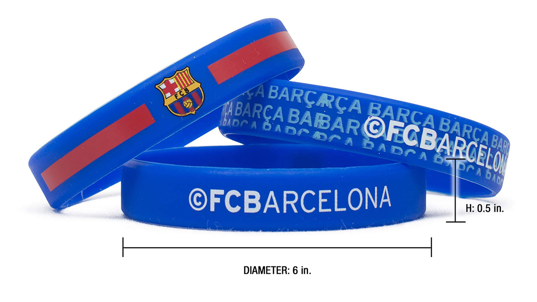 fc barcelona shop silicone bracelet marketing items to give away