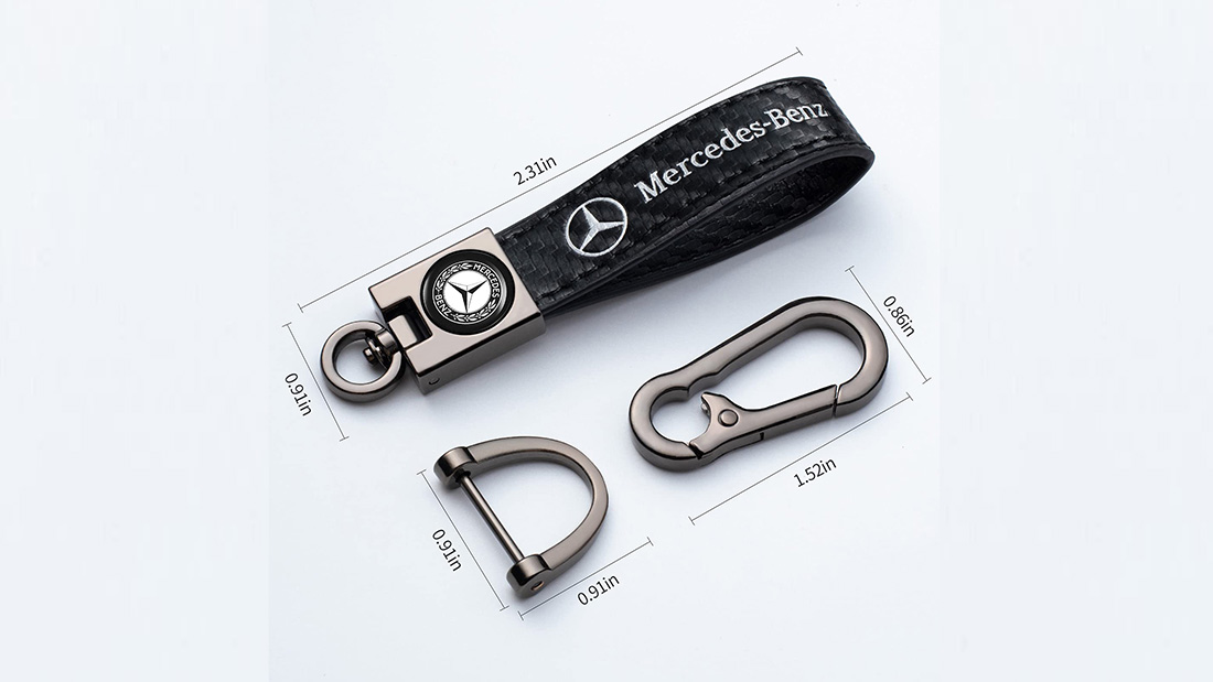 benz symbol leather keychain company christmas gifts for clients