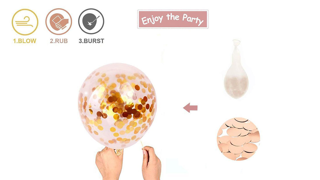 diseño personalizado amor guirnalda de globos de oro rosa para el día de san valentín 2021