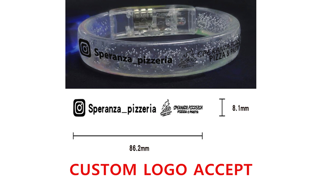 design alla moda con bracciale personalizzato illuminato per le donne