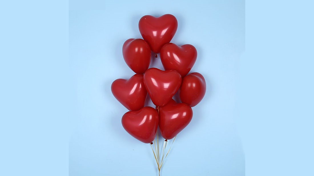 fashion designed logo on products printed your own name heart balloon supplier
