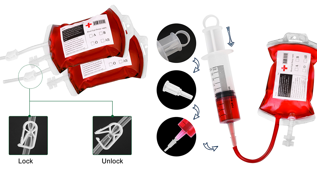 wholesale fake blood bags for drinks for halloween party by gift supplier