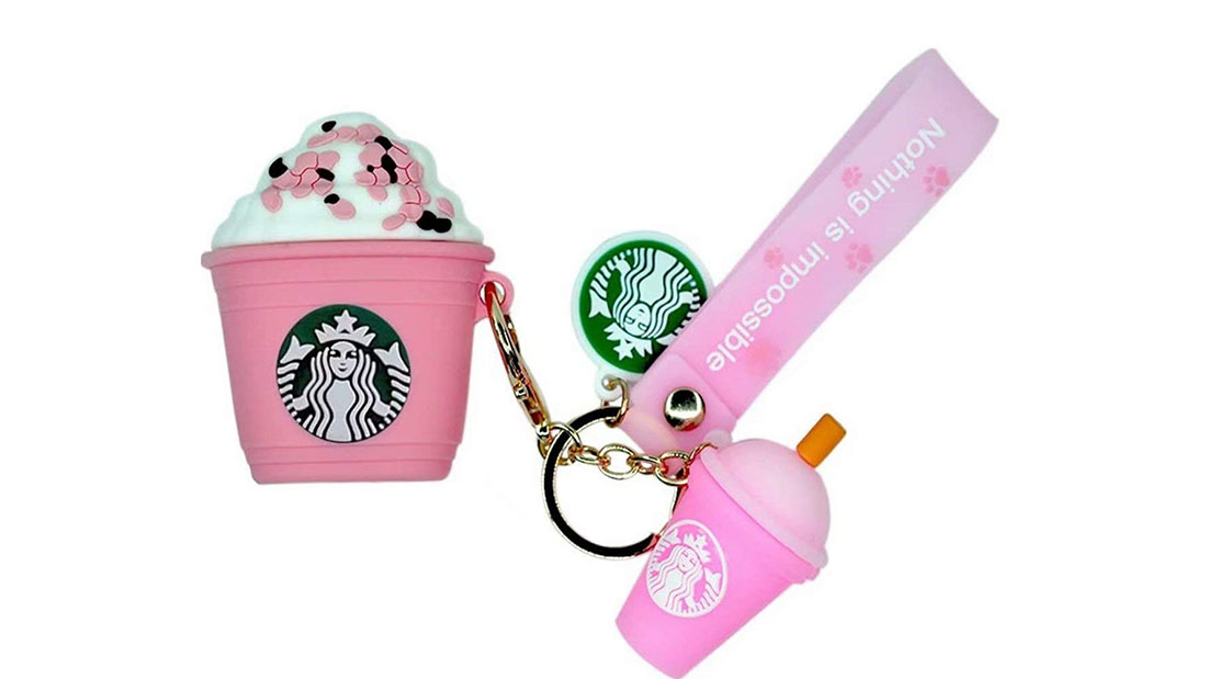 Starbucks pink airpod case cheap promotional gifts for customers