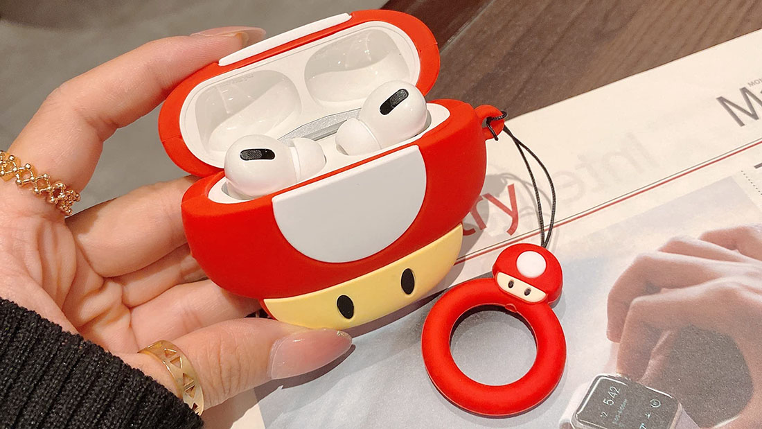 Mario mushroom personalised airpod case unique corporate holiday gifts