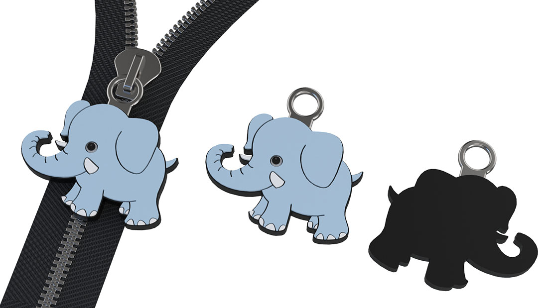 elephant shape custom rubber zipper pulls Factory Wholesale Cheap Price gifts