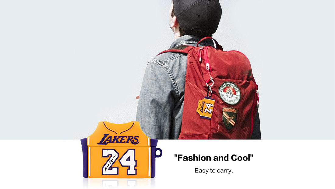 cheap price free promotional products custom airpod case NBA laker as Christmas gifts