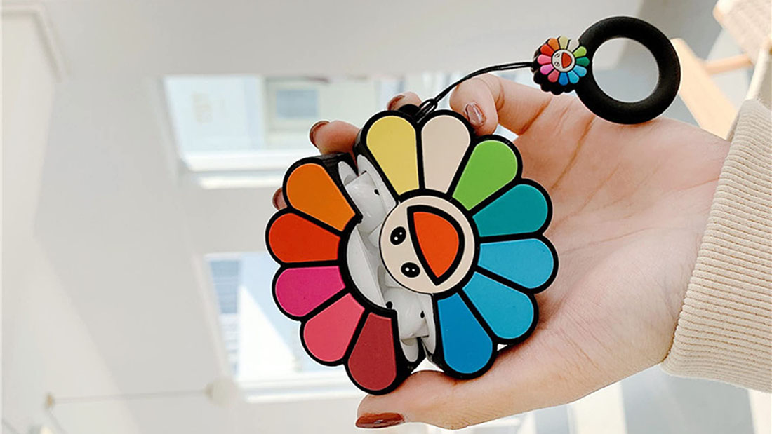 colorful sunflower airpod pro case cute corporate gifts for customers