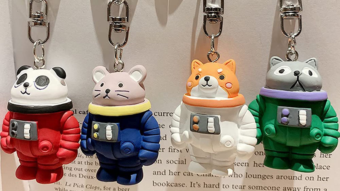 Super Cute animals rubber wrist keychain good promotional items to give away