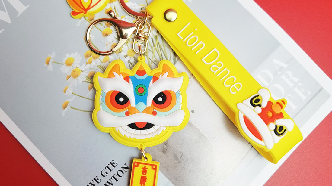 best sale imprinted promotional traditional cultural silicone key ring fashion in 2022