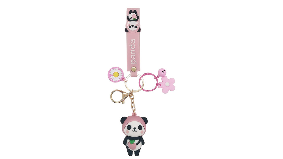 creative cute panda rubber keychain maker best items for giveaways