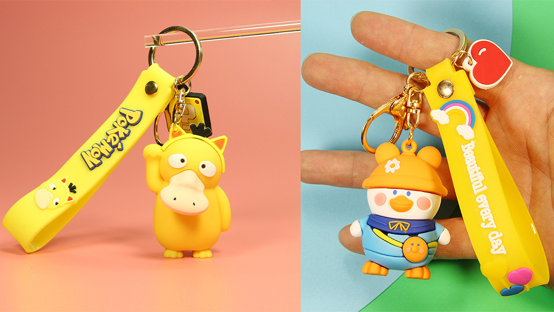 fun and popular custom rubber keychain promo gifts as giveaways