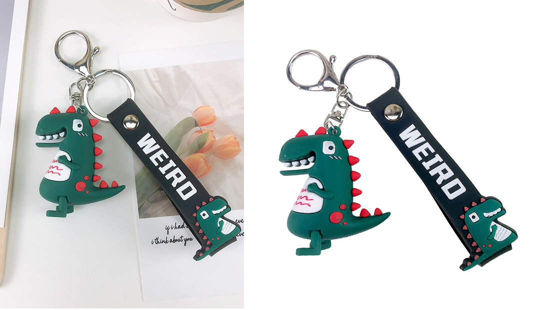 green pvc keychain cheap price best gifts car key rings