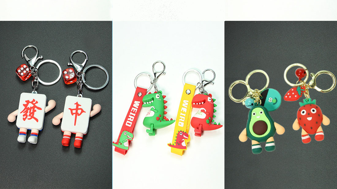 hot sale promo products rubber key rings custom suppliers