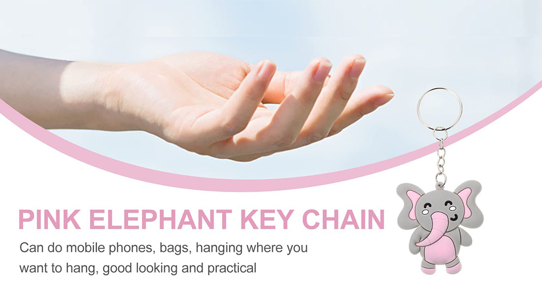 keychain pvc cute cartoon elephant creative promotional gift