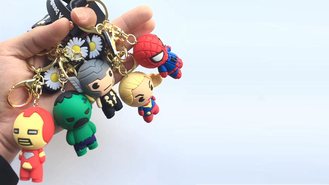 pvc key ring superhero The Avengers promotional gifts for customers
