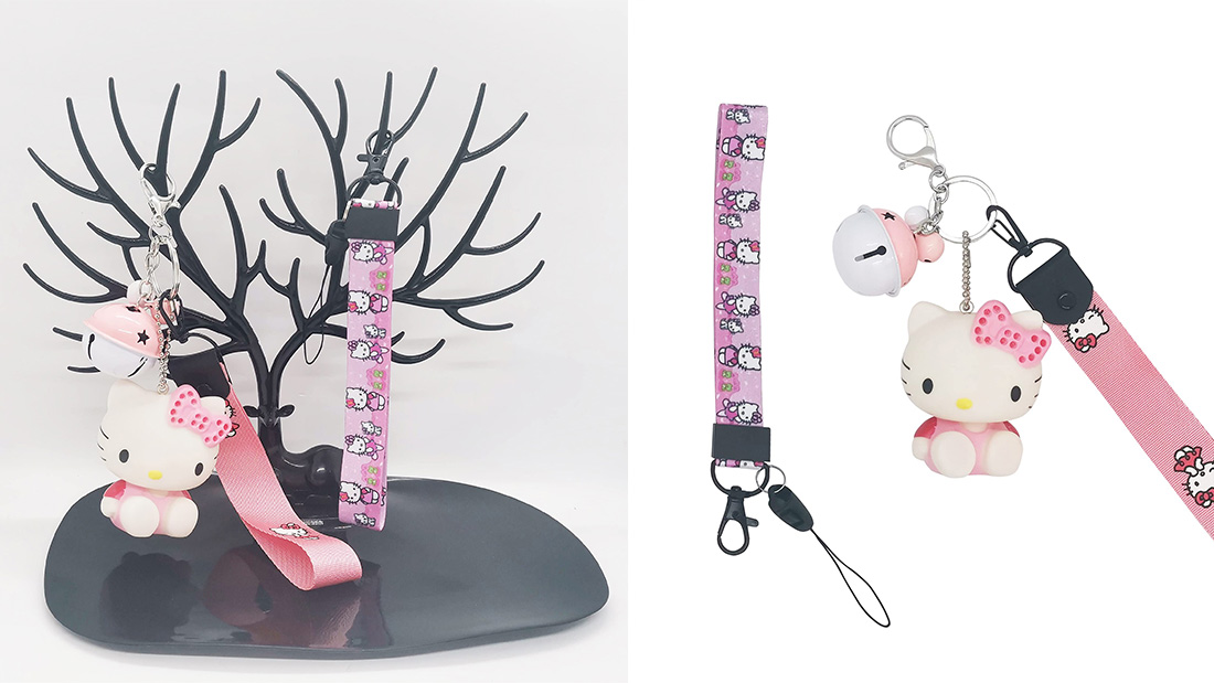 pvc rubber keychain Sanrio Kawaii HelloKitty promotional ornaments