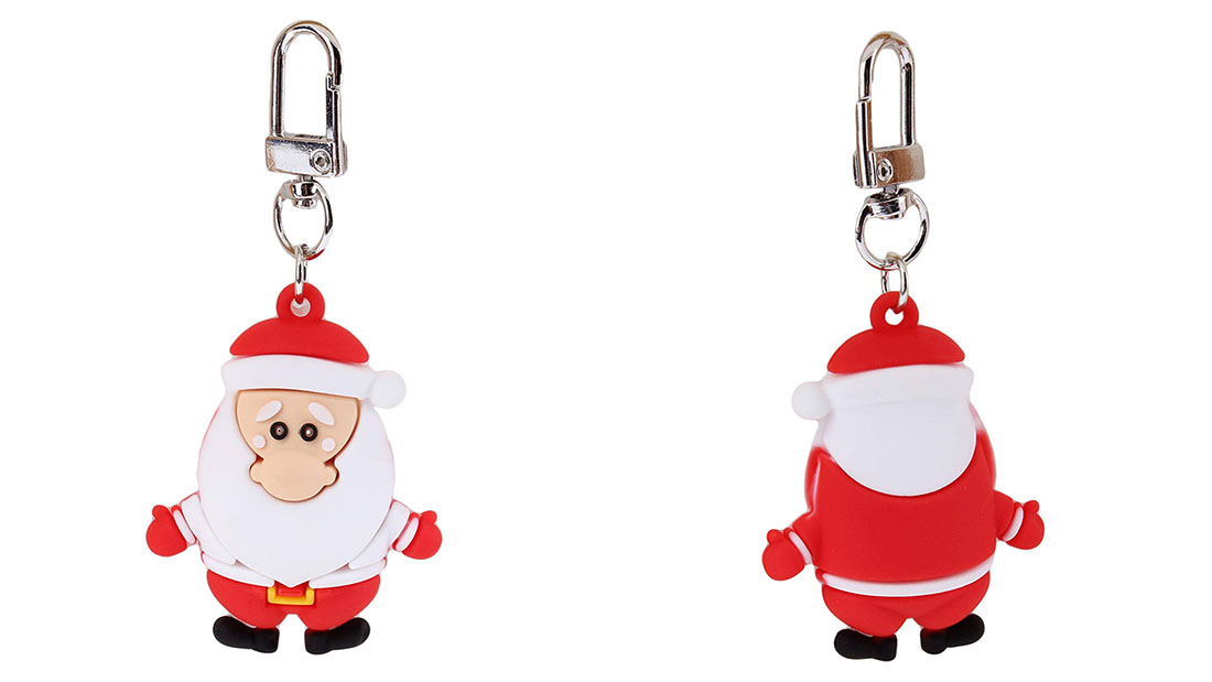 pvc rubber keychain Santa Claus Cartoon Pendant cheap christmas gift ideas