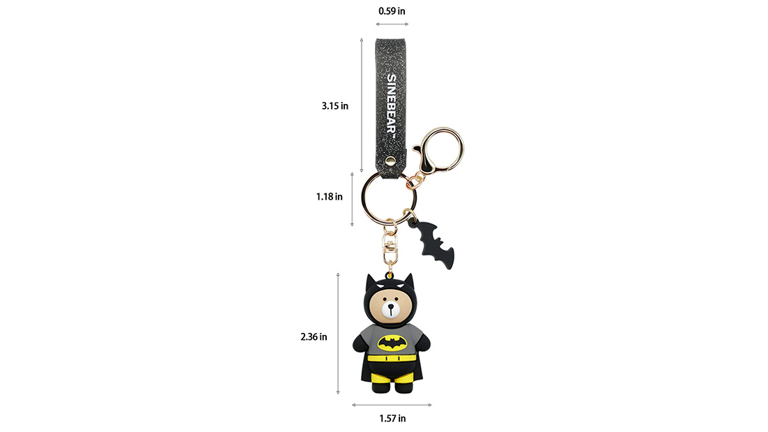 Batman sinebear silicone rubber keychain best giveaway items