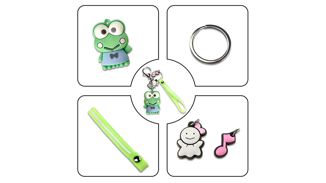 soft enamel keychain cartoon cute frog branded promotional gifts