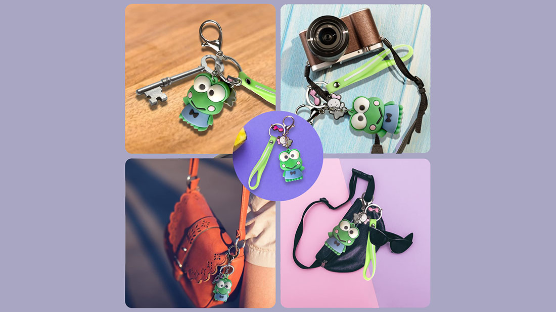soft key chain cartoon cute frog promotional business gifts
