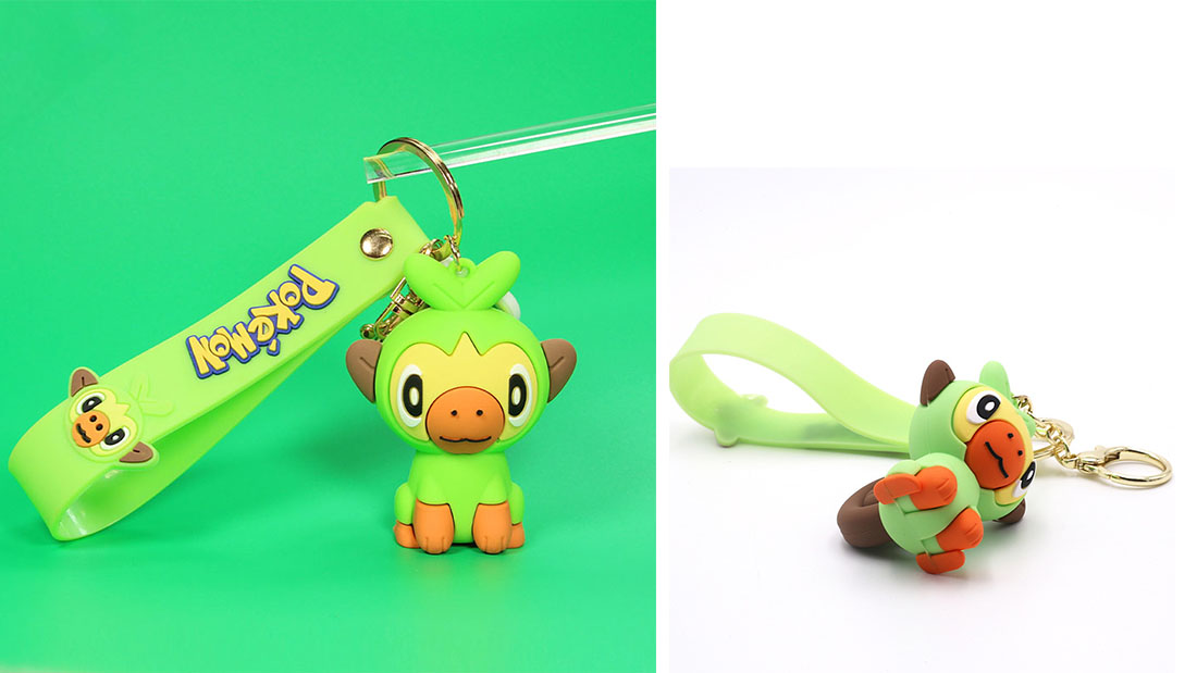 universal cheap branded gifts keychain pvc pokemon unite supplier