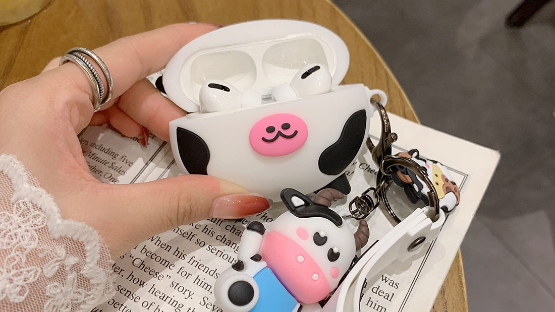 milk cow small cool airpod pro cases for guys unique corporate holiday gifts