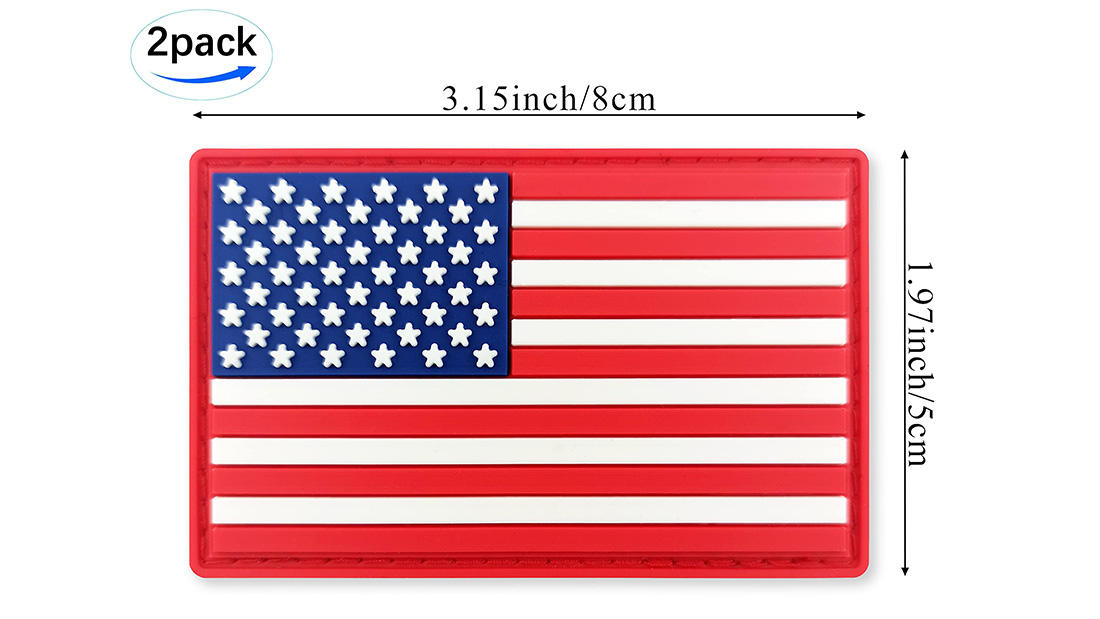 American flag size pvc patches velcro gift shop items list