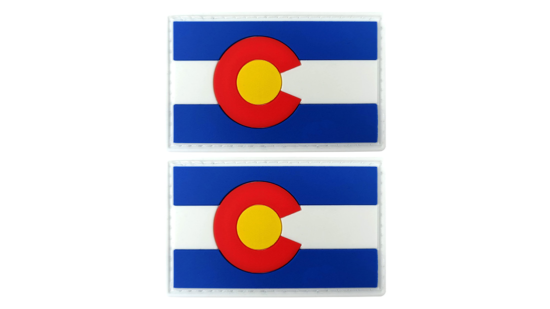 USA state flag Colorado custom pvc patch wholesale gift manufacturers