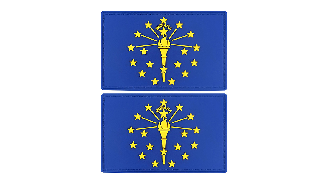 USA state flag Indiana custom rubber velcro patches wholesale giftware and home decor