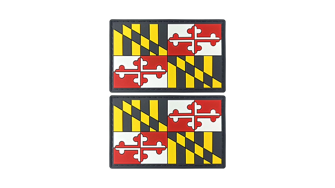 USA state flag Maryland custom pvc patches made in usa celebrations giftware