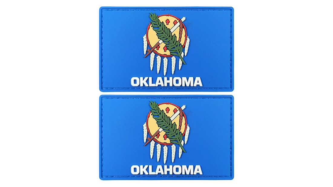 USA state flag Oklahoma custom rubber patches celebrations giftware
