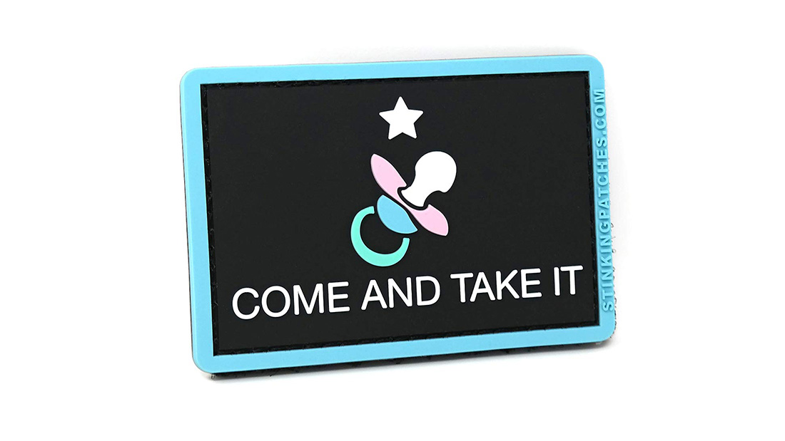 come and take it logo patch design novelty gift manufacturers