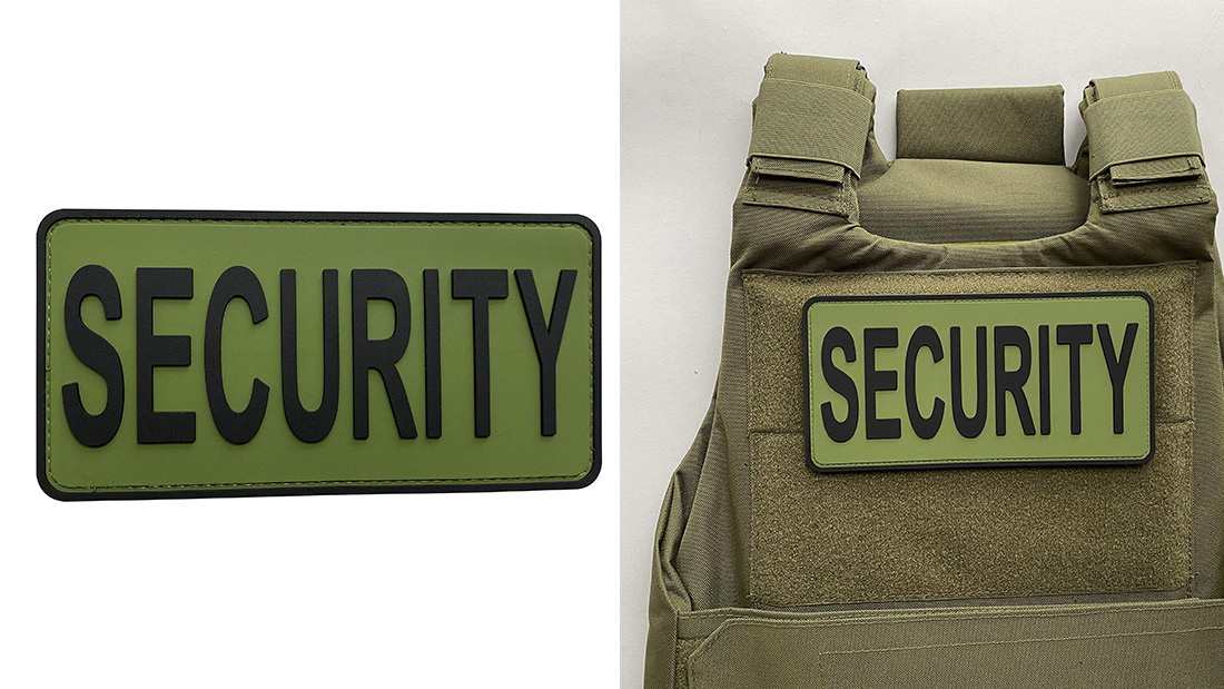 green security diy pvc patches promotional gifts with logo