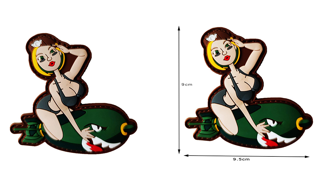 sexy lady diy pvc patches size bulk promotional gifts