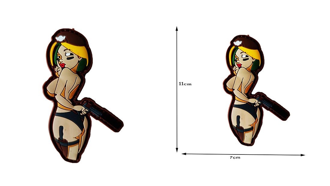 sexy lady funny pvc patches size high end promotional gifts