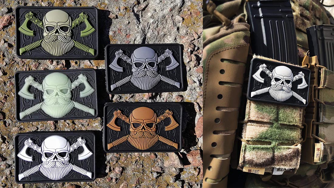 skull tactical custom vinyl patch for mans bag giftware stores