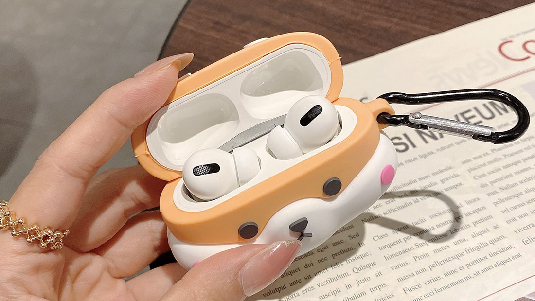 super cute corgi custom silicone airpod case gift supplier