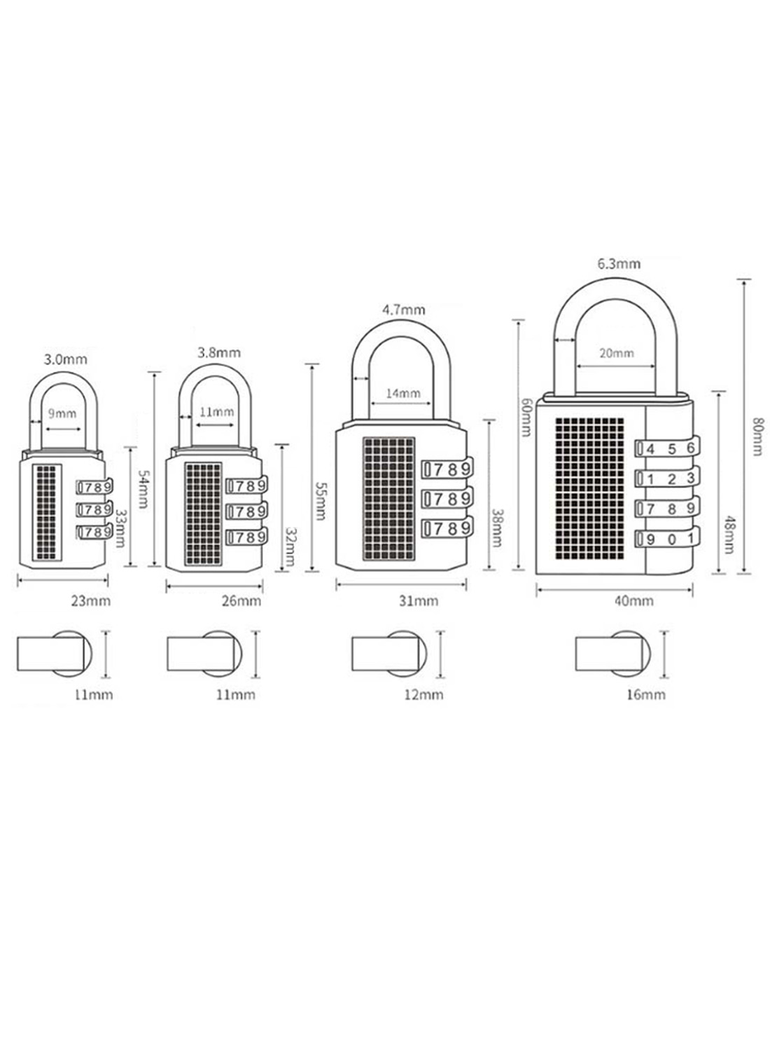 2023 NEW locks padlock for door with brand printed