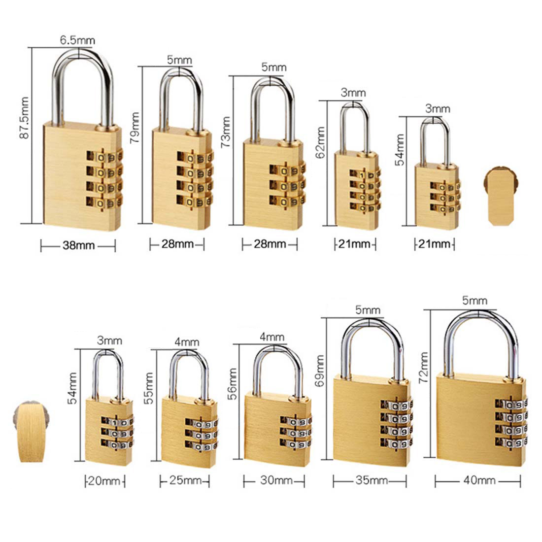 2023 mini locks fingerprint padlock with logo printed