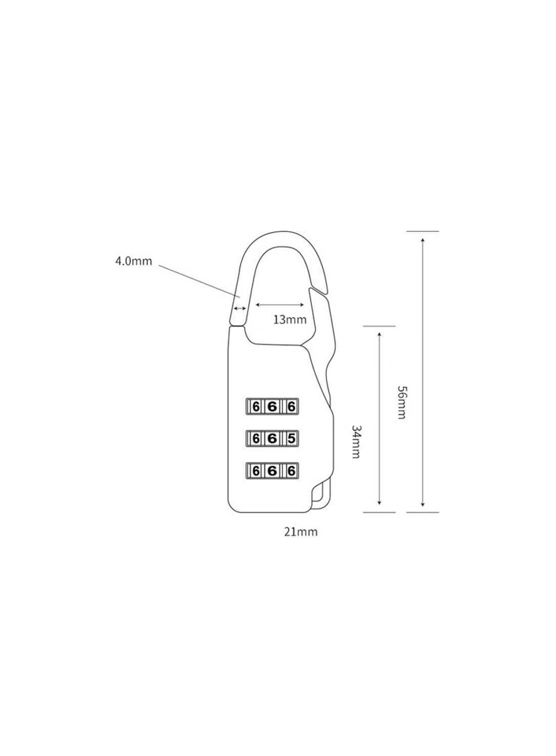 2023 mini password locker logo lock for suitcase luggage bag china supplier