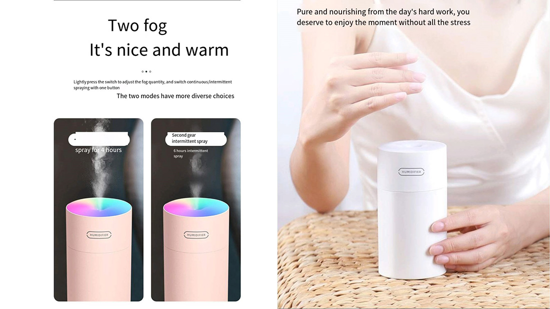 productos promocionales impresos mini humidificador de atomización personalizado para ella