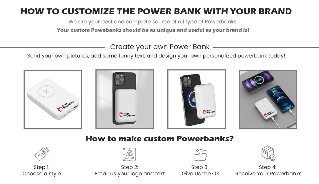 how to customize your logo on custom power bank