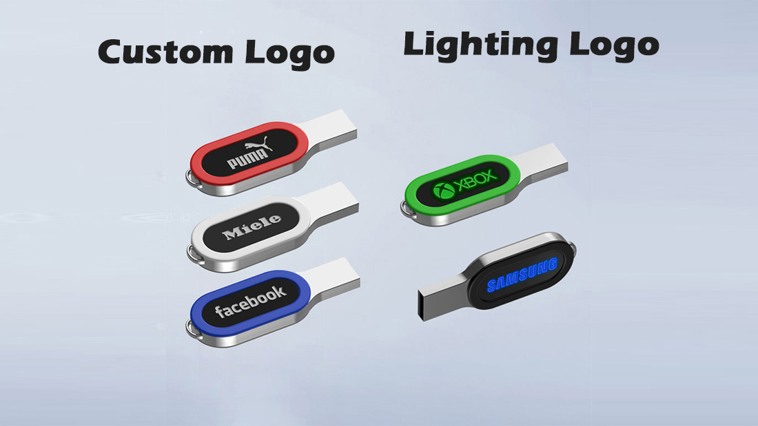 promotional gift items 32gb usb flash drive with led light China factory