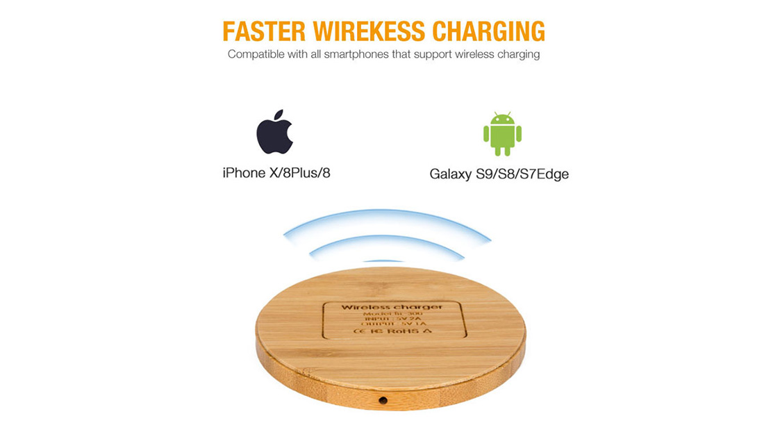 20000 mah wooden corporate gifts power quick charge 3.0 with wireless charger