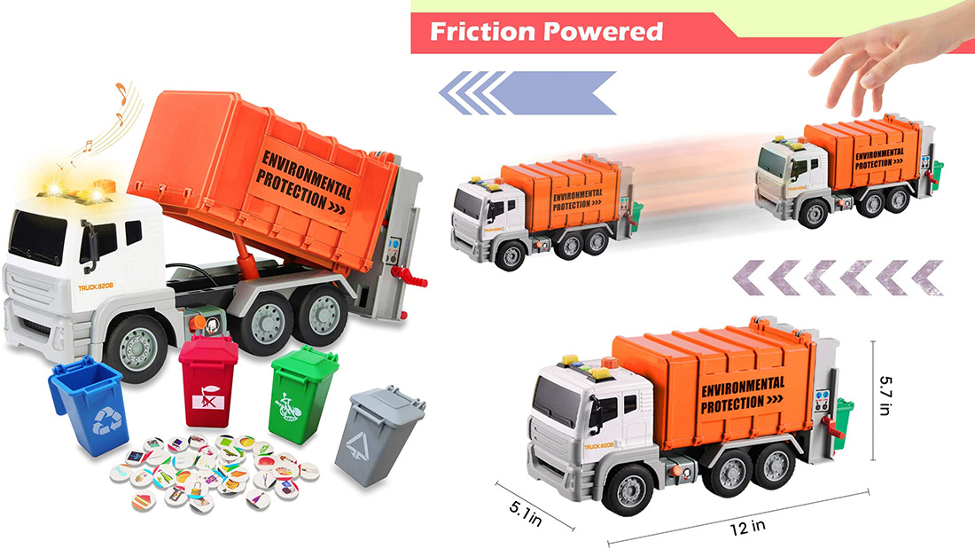 Custom OEM wholesale promotional items garbage truck toys as Christmas gift