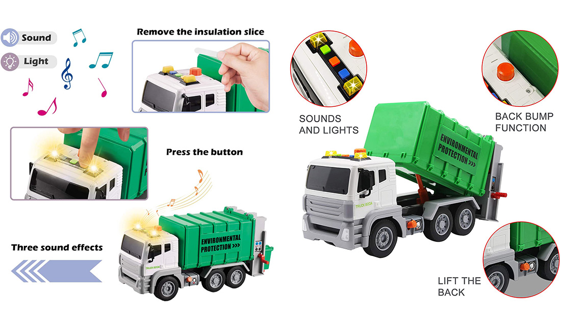 Wholesales Cheap promotional items trash truck toy under $20