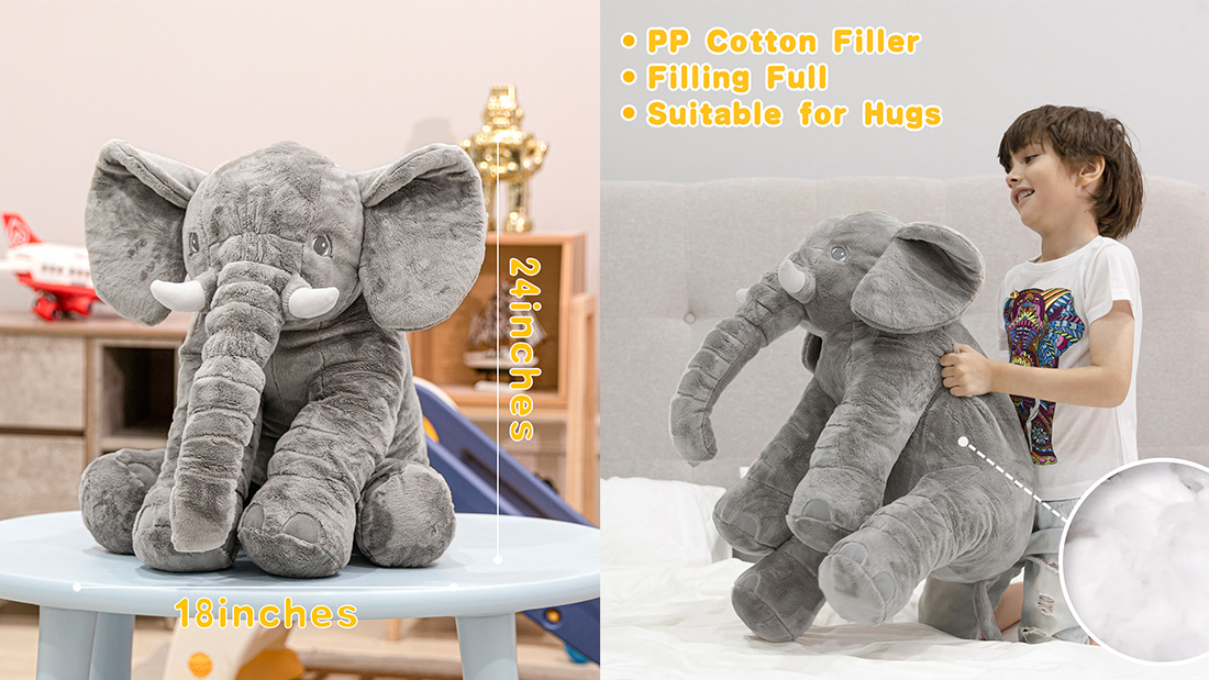 Custom Brand Logo elephant teddy promotional gift items gift supplier