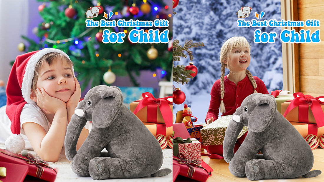 wholesale high quality elephant soft toy as Christmas gifts for kids