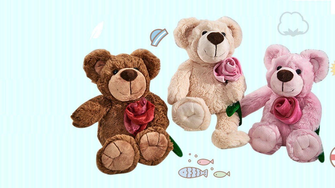 Los mejores regalos promocionales del Día de San Valentín, oso de peluche marrón creativo para novia