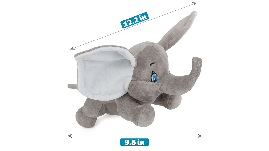 small gray custom elephant stuffed animal souvenir gift supplier